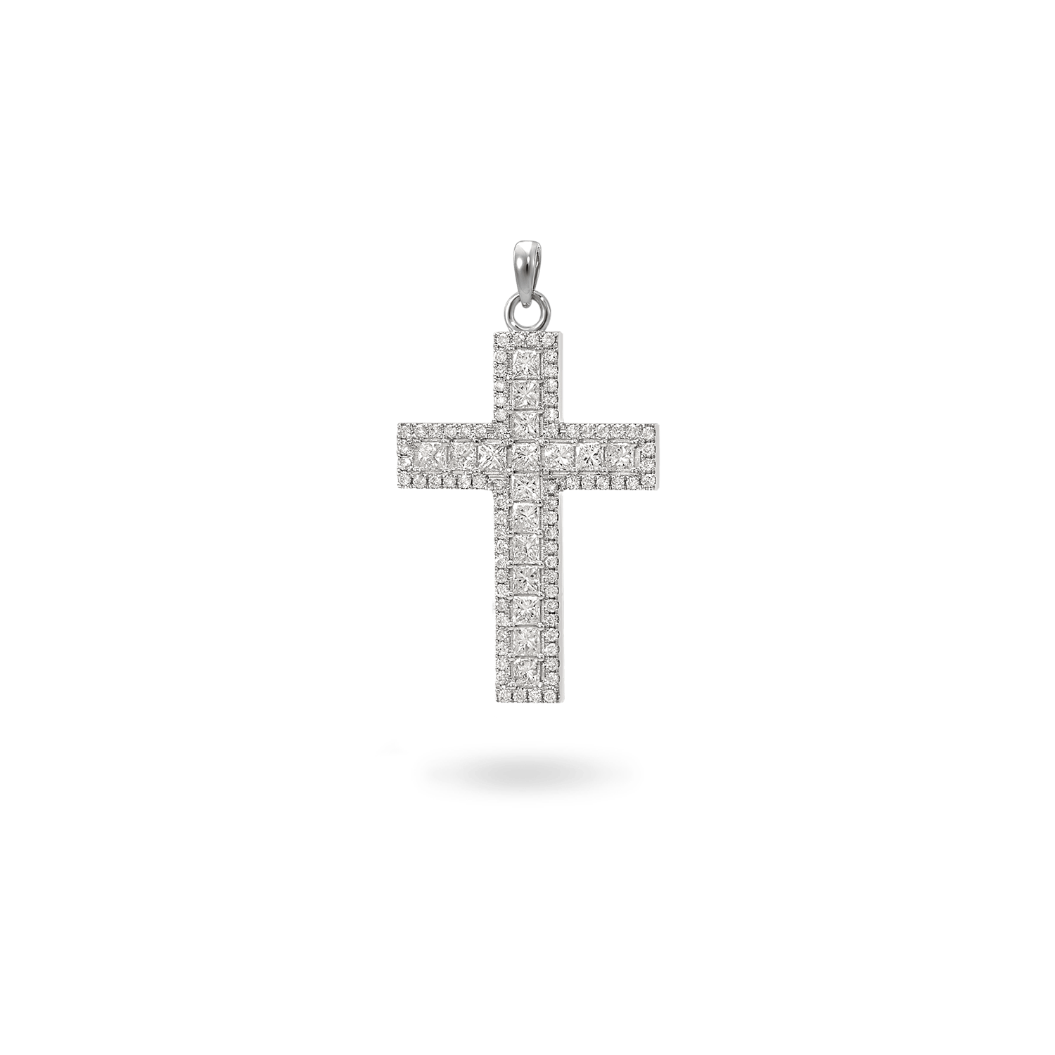 14K Bari Diamond Cross Necklaces IceLink-CAL Default Title  
